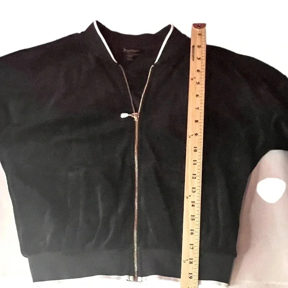 Juicy Couture Black Label Retro Y2K Black   Velour Track Jacket Size Small - Picture 6 of 10